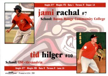 2011 Grandstand Alexandria Aces #NNO Jami Rachal / Tid Hilger Back