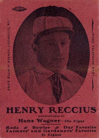 1897 Henry Reccius Cigars Honus Wagner #NNO Honus Wagner Front