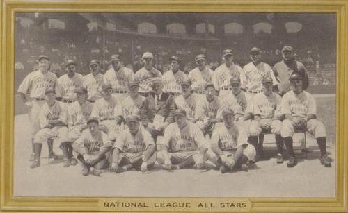 1934 Goudey Premiums (R309-1) Reprints #2 National League All-Stars of 1933 Front