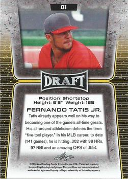 2020 Leaf Draft #01 Fernando Tatis Jr. Back