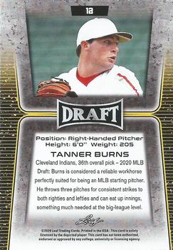 2020 Leaf Draft #12 Tanner Burns Back