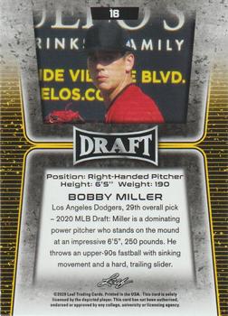 2020 Leaf Draft #16 Bobby Miller Back