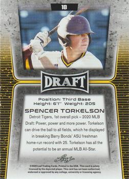 2020 Leaf Draft #18 Spencer Torkelson Back