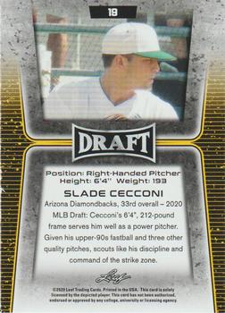 2020 Leaf Draft #19 Slade Cecconi Back