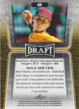 2020 Leaf Draft #26 Max Meyer Back