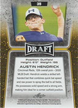 2020 Leaf Draft #35 Austin Hendrick Back