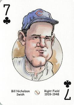 2005 Hero Decks Chicago Cubs Baseball Heroes Playing Cards #7♣ Bill Nicholson Front