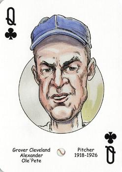 2005 Hero Decks Chicago Cubs Baseball Heroes Playing Cards #Q♣ Grover Cleveland Alexander Front