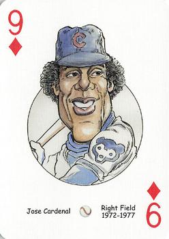 2005 Hero Decks Chicago Cubs Baseball Heroes Playing Cards #9♦ Jose Cardenal Front