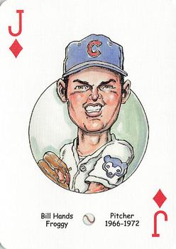 2005 Hero Decks Chicago Cubs Baseball Heroes Playing Cards #J♦ Bill Hands Front