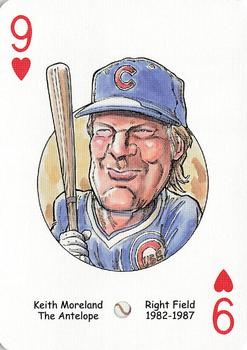 2005 Hero Decks Chicago Cubs Baseball Heroes Playing Cards #9♥ Keith Moreland Front