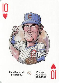 2005 Hero Decks Chicago Cubs Baseball Heroes Playing Cards #10♥ Rick Reuschel Front