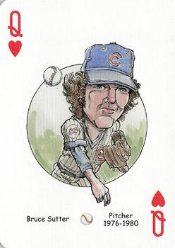 2005 Hero Decks Chicago Cubs Baseball Heroes Playing Cards #Q♥ Bruce Sutter Front
