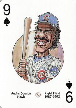 2005 Hero Decks Chicago Cubs Baseball Heroes Playing Cards #9♠ Andre Dawson Front