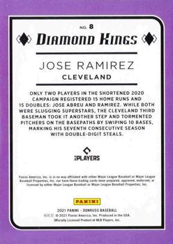 2021 Donruss #8 Jose Ramirez Back