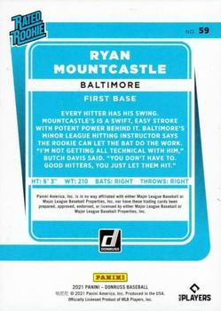 2021 Donruss #59 Ryan Mountcastle Back