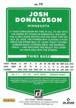 2021 Donruss #79 Josh Donaldson Back