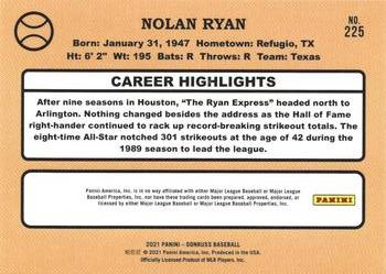 2021 Donruss #225 Nolan Ryan Back
