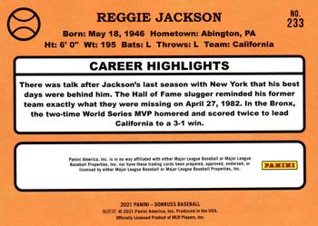 2021 Donruss #233 Reggie Jackson Back