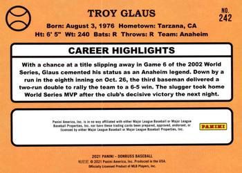 2021 Donruss #242 Troy Glaus Back