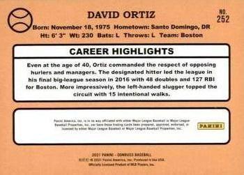 2021 Donruss #252 David Ortiz Back