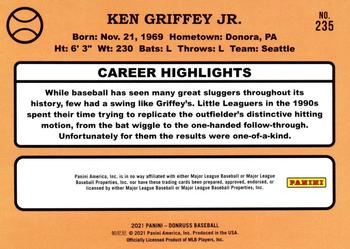 2021 Donruss #235 Ken Griffey Jr. Back