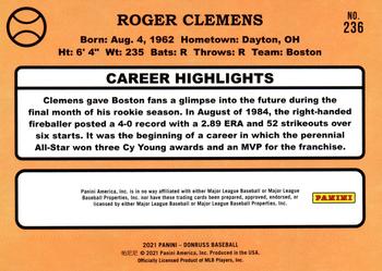 2021 Donruss #236 Roger Clemens Back