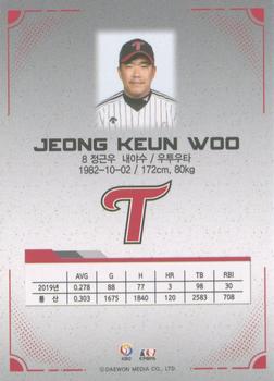 2020 SCC KBO League Golden Premium Collection #SCCGP-20/T14 Keun-Woo Jeong Back