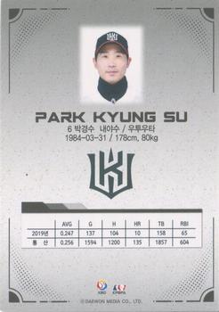 2020 SCC KBO League Golden Premium Collection #SCCGP-20/W12 Kyung-Soo Park Back