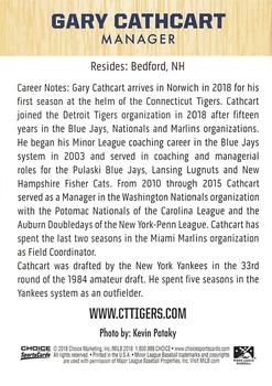 2018 Choice Connecticut Tigers #NNO Gary Cathcart Back