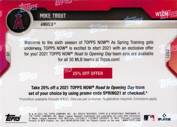 2021 Topps Now #WLCM Mike Trout Back