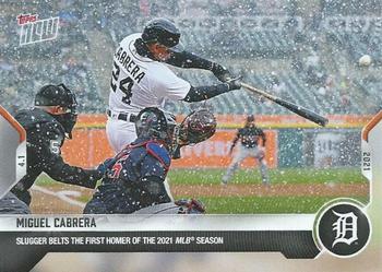 2021 Topps Now #1 Miguel Cabrera Front
