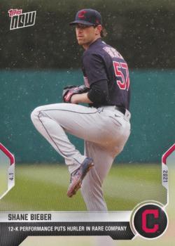 2021 Topps Now #3 Shane Bieber Front