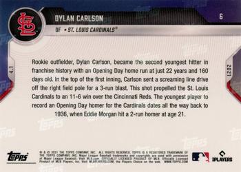 2021 Topps Now #6 Dylan Carlson Back