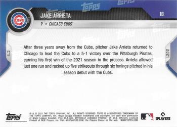 2021 Topps Now #18 Jake Arrieta Back