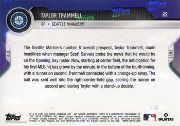 2021 Topps Now #23 Taylor Trammell Back