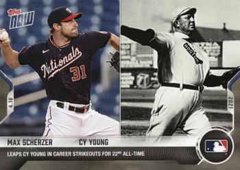 2021 Topps Now #84 Max Scherzer / Cy Young Front