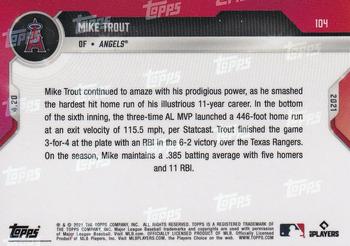 2021 Topps Now #104 Mike Trout Back