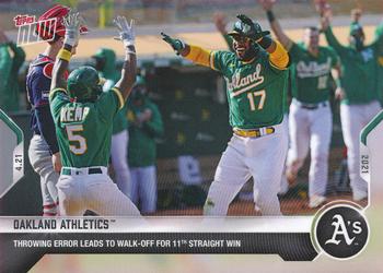 2021 Topps Now #110 Oakland Athletics Front