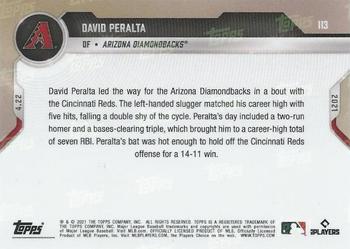 2021 Topps Now #113 David Peralta Back