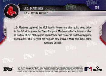 2021 Topps Now #152 J.D. Martinez Back