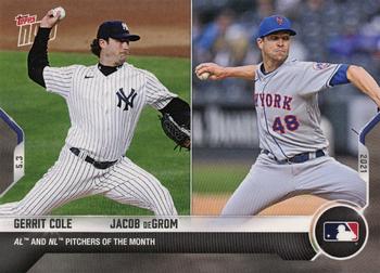 2021 Topps Now #166 Gerrit Cole / Jacob deGrom Front