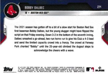 2021 Topps Now #214 Bobby Dalbec Back