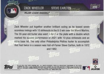 2021 Topps Now #230 Zack Wheeler / Steve Carlton Back