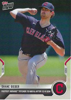 2021 Topps Now #275 Shane Bieber Front