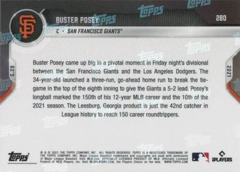 2021 Topps Now #280 Buster Posey Back