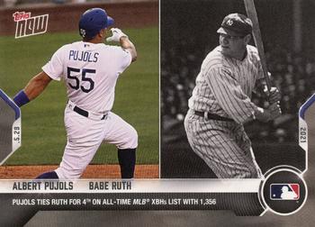 2021 Topps Now #286 Albert Pujols / Babe Ruth Front