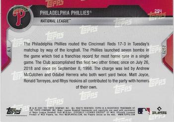 2021 Topps Now #294 Philadelphia Phillies Back