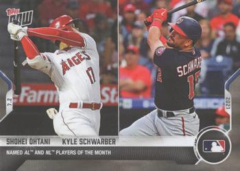 2021 Topps Now #444 Shohei Ohtani / Kyle Schwarber Front