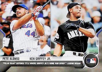 2021 Topps Now #505 Pete Alonso / Ken Griffey Jr. Front